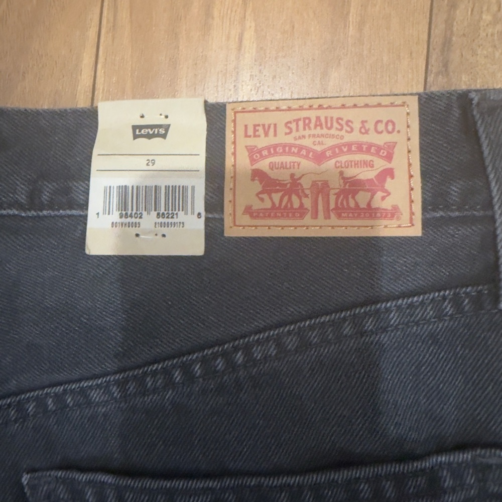 Levi’s Black Denim Pencil Maxi Skirt High Rise Classic Minimalist SZ 29” NWT - Picture 3 of 7